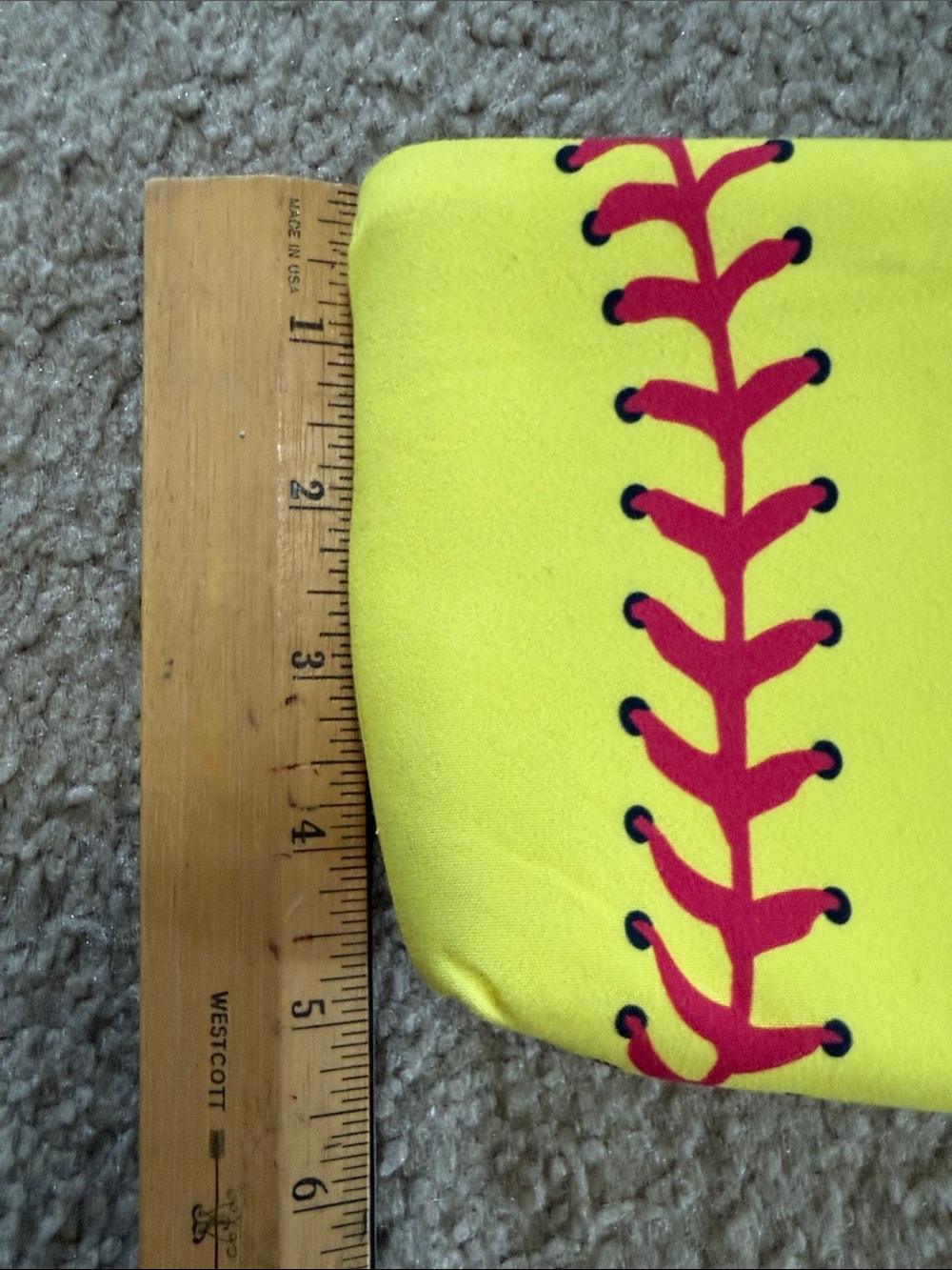 Softball Print Zipper Pouch - Picture 6 of 6